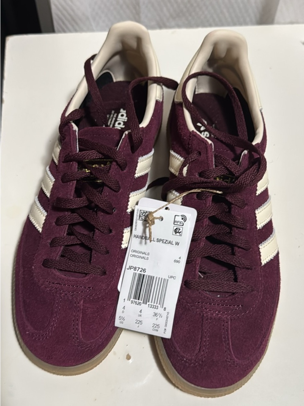 adidas Handball Spezial Women’s Sneakers - Burgundy and Cream